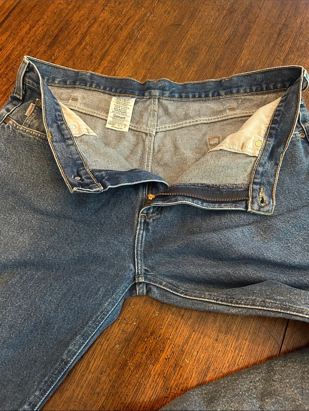 Carhartt Men's Straight Leg Denim Jeans - Blue 40 x 30 EUC